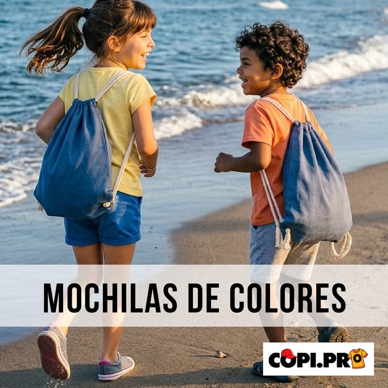 Mochila de colores con diseño propio